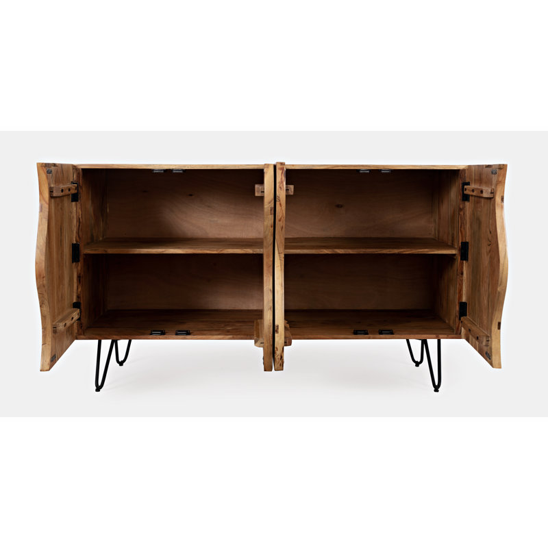 Buffet en bois d'acacia massif Gordonsville, Marron clair