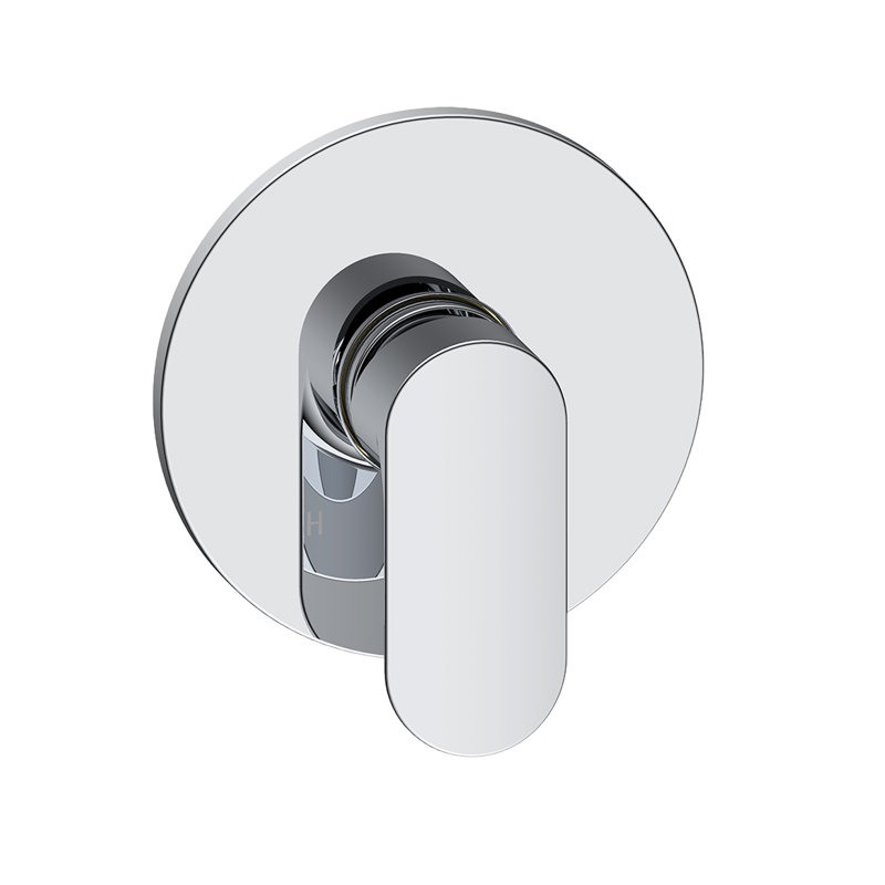 Ensemble de garniture ronde en chrome poli Viliana, Chrome chrome