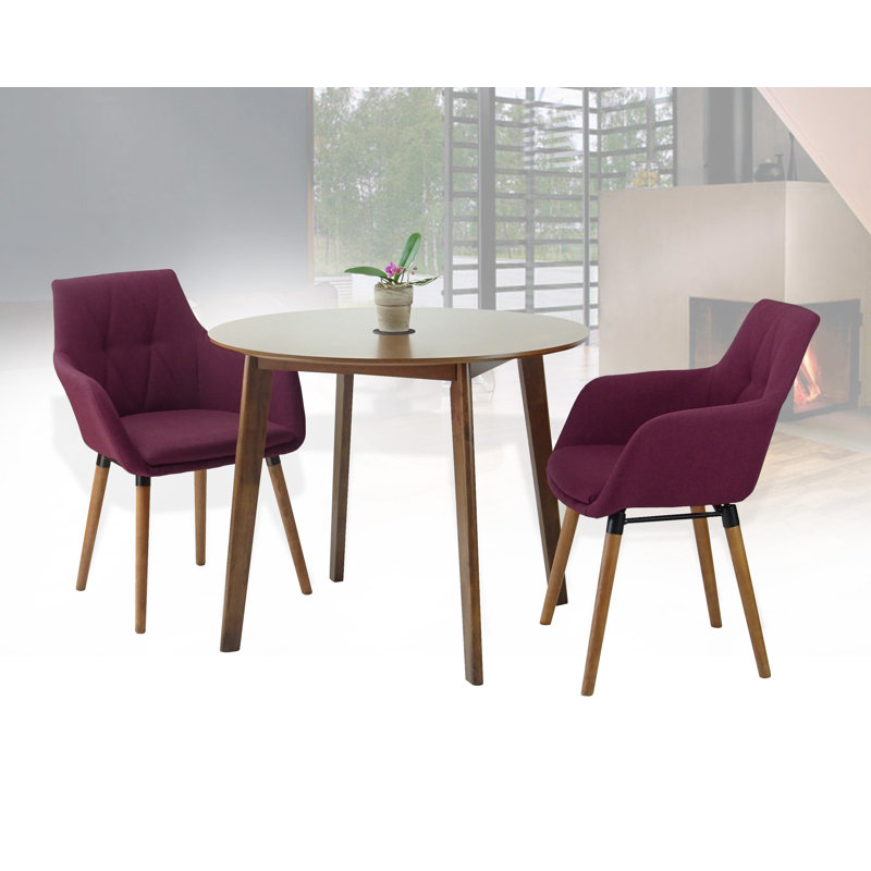 Ensemble repas rond 35,5 po Carper Carstens, Bourgogne