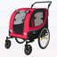 Remorque 2 en 1 et poussette pour animaux de compagnie pour chiens pesant jusqu'à 100 lb avec conception pliable, roues remplies d'air et filet respirant-133962734
