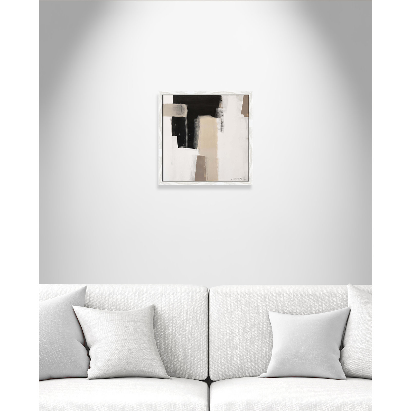 Earth Scapes I Print, 17" H x 17" W x 1.25" D, White Slim Framed