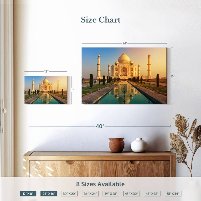 Réflexion Adella Taj Mahal, H 8 po x l 12 po