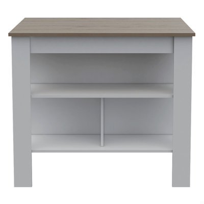 Kitchen Island Antibacterial, Three Shelves, Four Legs