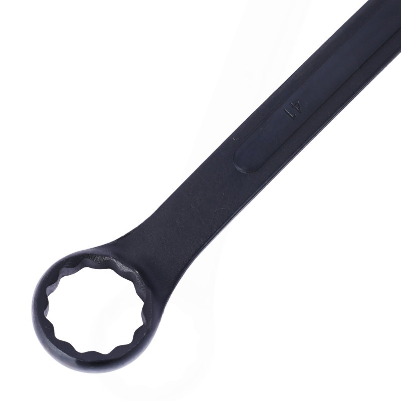 Très grand ensemble de clés jumelles Jumbo, métrique, 6 pièces, 35 mm à 50 mm, oxyde noir, avec pochette