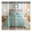 Ensemble de couvre-lit très grand réversible vert écume de mer - couvre-lit matelassé en microfibre 3 pièces avec 2 taies décoratives (120 x 118 pouces)
