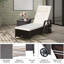 Chaise longue inclinable avec coussin Adstock