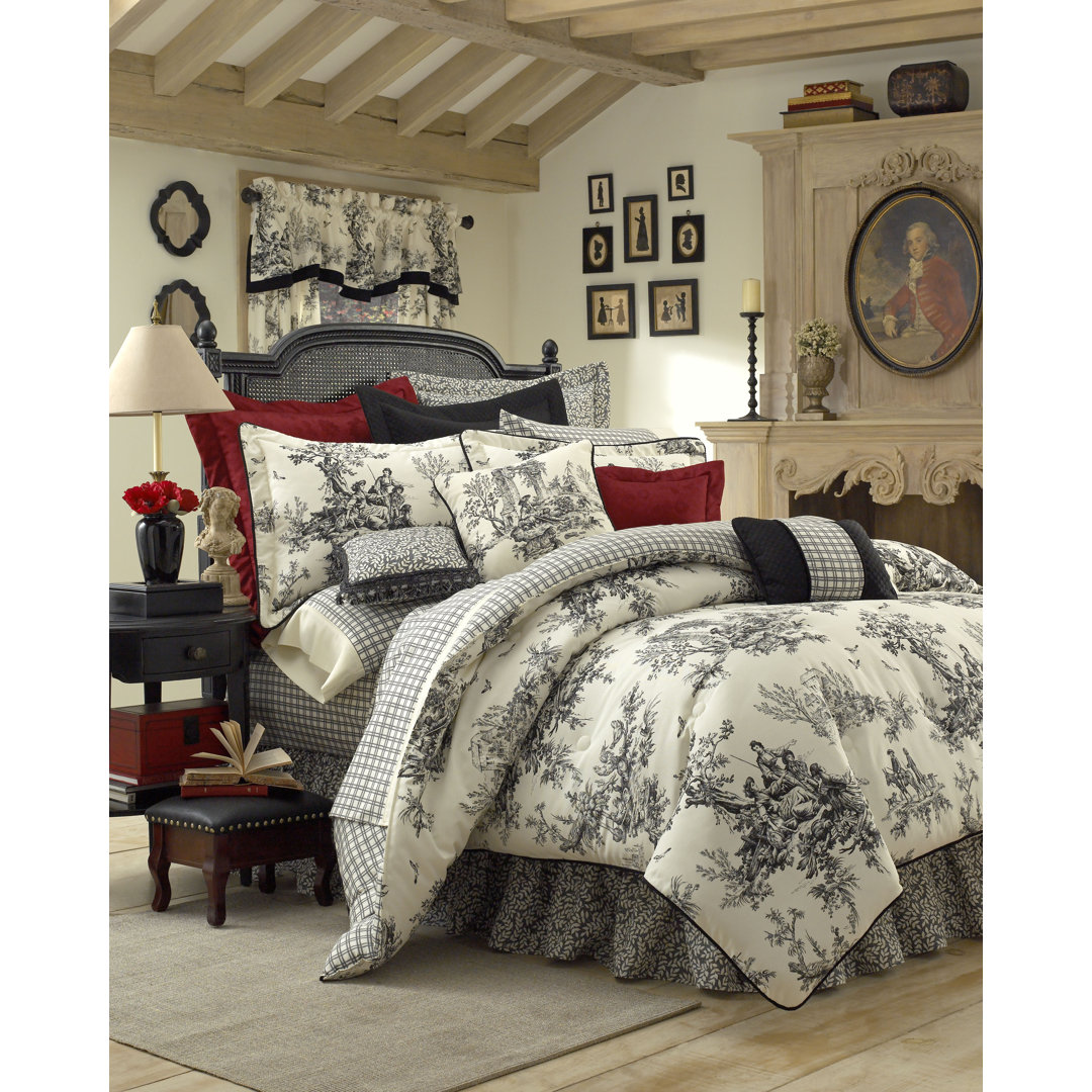 Bouvier Cream Black Farmhouse / Country Duvet Cover thomasville at home 