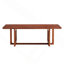 Table basse rectangulaire en bois massif imitation rotin de style chinois