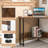 Corner Metal Base Computer Desk with Power Outlet-1143720236