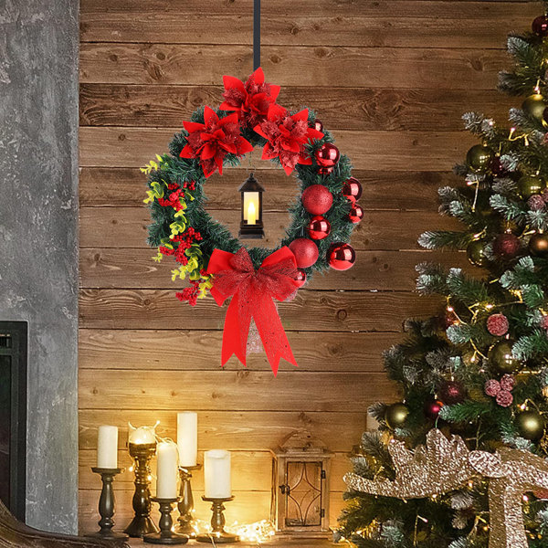 The Holiday Aisle® Jaemie Faux Lighted 15.7'' Wreath | Wayfair