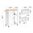  25'' W Rolling Kitchen Island Cart with Storage and Locking Wheels-2004724749