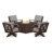 Braxton 5-Piece Deep Seating Swivel Conversation Set with Fire Pit Table-128126262-68603219