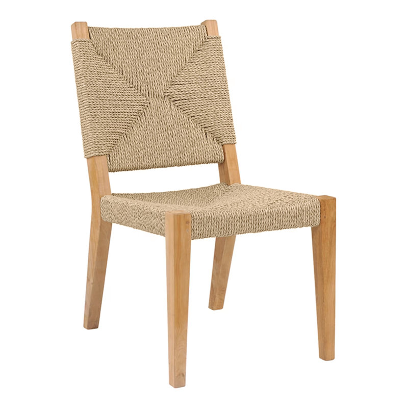Hadley Teak Patio Dining Side Chair, Natural 