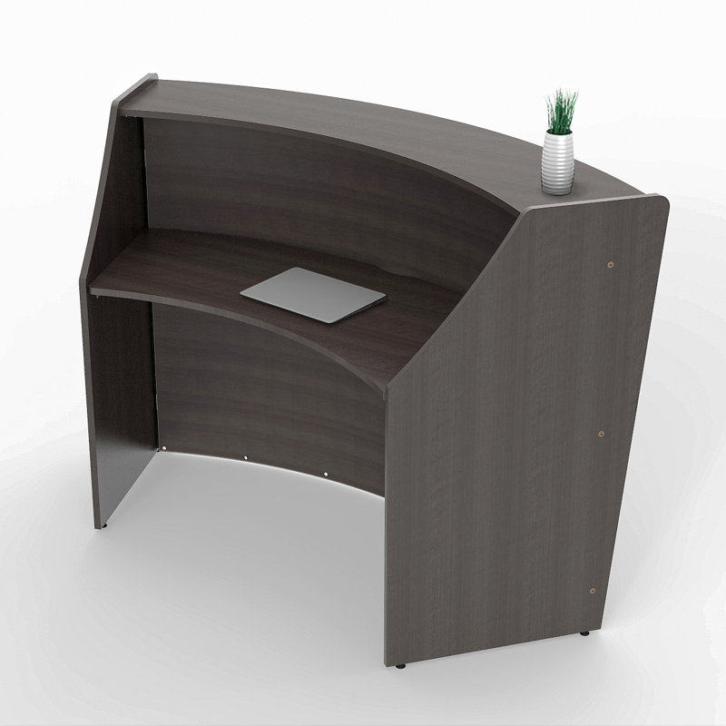 Bureau de coin de réception, Moka, 45"H x 69.5"W x 27"D