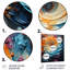 Solitaire en spirale arc coloré arc-en-ciel III - spirales abstraites, art mural en métal-727143114
