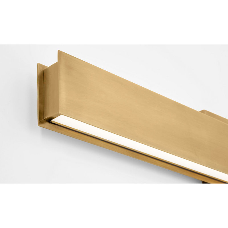 Bau 1 - Light LED Bath Bar, Natural Brass