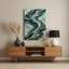 Abstract Landscape 59 Green Metal Wall Art