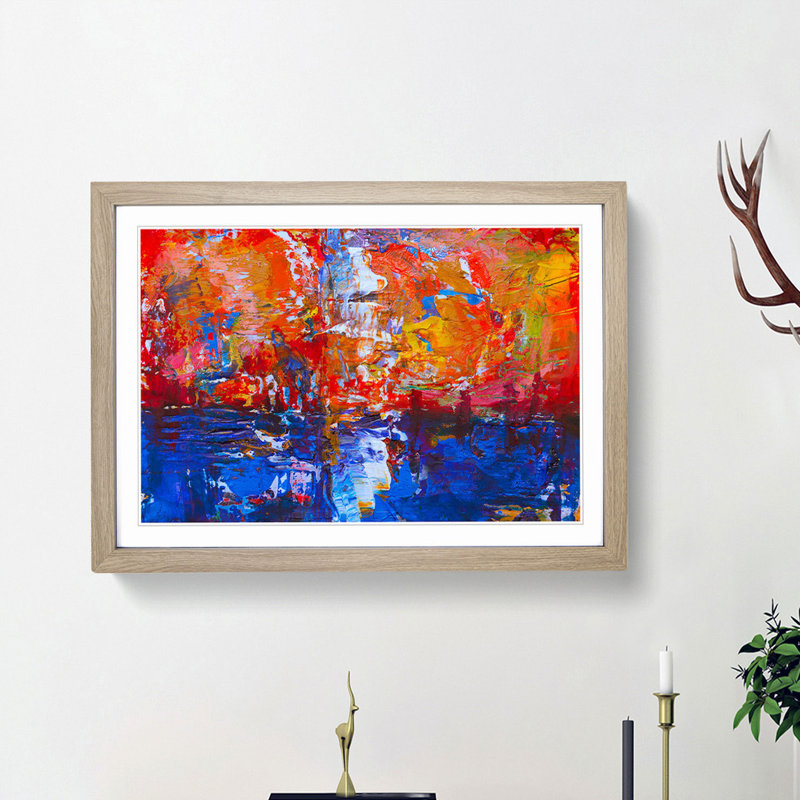 Abstract Vol.386 by S.Johnson - Framed Print, Oak Framed, 27cm H x 36cm W x 2cm D
