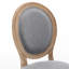 Chaise de salle à manger rembourrée à dossier ovale French Provincial-398966208