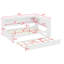 Lit de jour avec tablettes de rangement, USB, DEL et lit gigogne-314043648