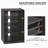 5-Tier Media Stand Cabinet With 3-Level Adjustable Shelves, Tempered Glass Doors, And Cable Management
