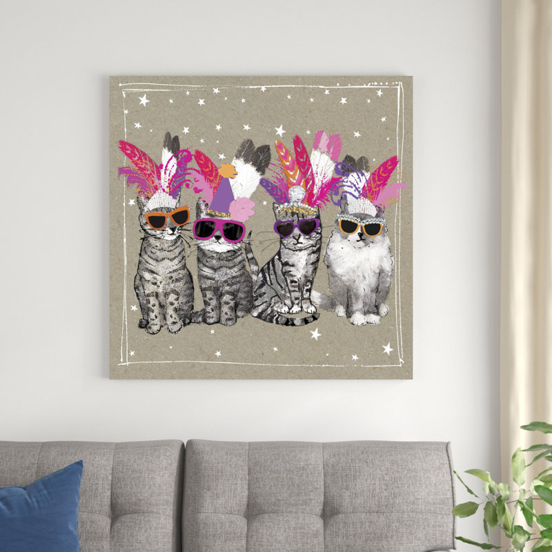 Fancypants Cats VI, H 36 po x l 36 po x P 1,25 po