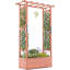 Wooden Elevated Garden Planter With Trellis