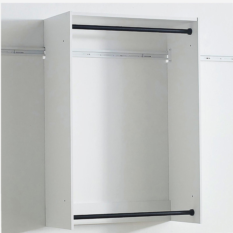 Devi White Wall Mounted Wood Closet System, White