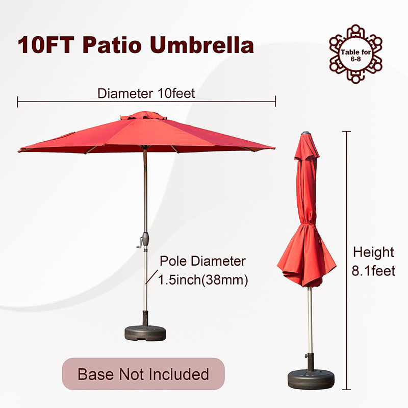 Parasol de patio 10 pi