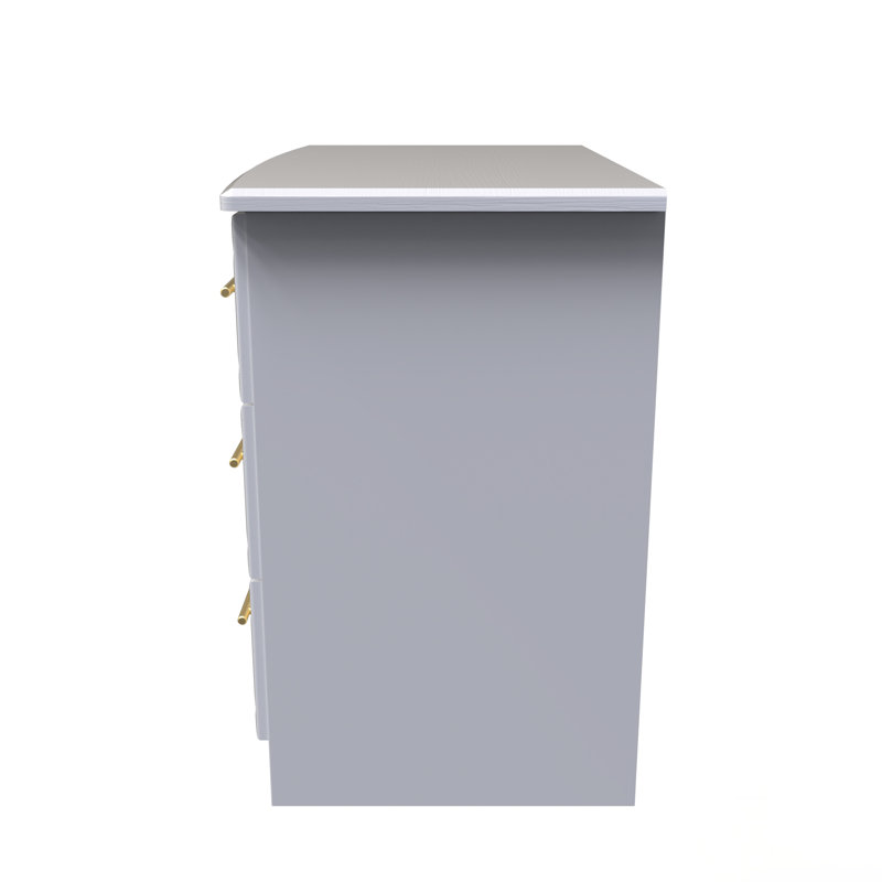 Fully Assembled Teter 3 - Drawer Chest of Drawers, White Ash
