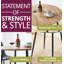 Antigua Round Metal Base Dining Table