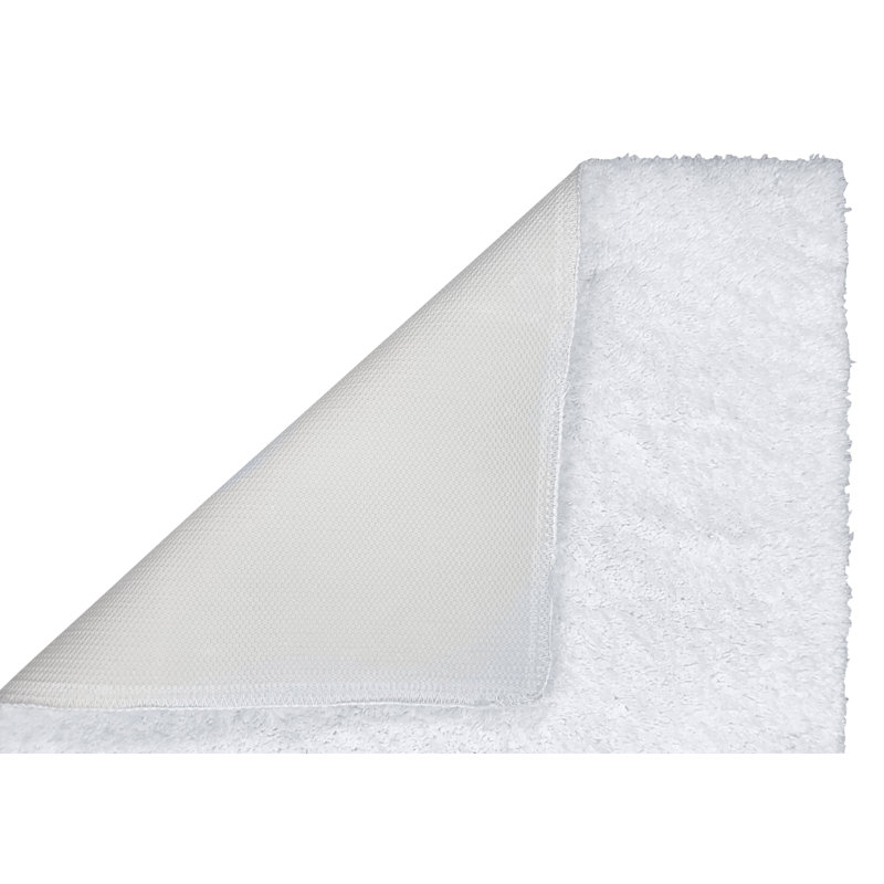 Adrine Micro 100% Polyester Machine Washable Tufted 5 Piece Bathroom Rug Set, White
