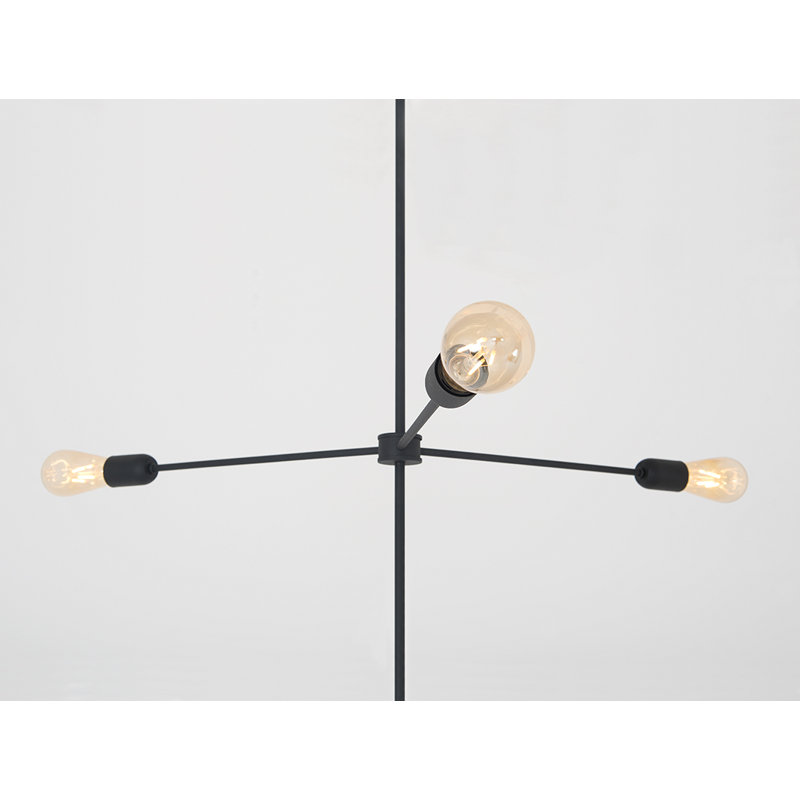 Triso 6 - Light Unique/Statement Pendant, Black