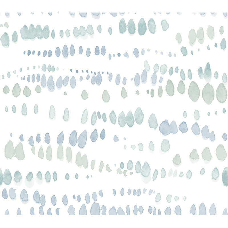 Dewdrops Wallpaper, Blue