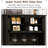 72" Farmhouse Tall Coffee Bar Cabinet -323226673