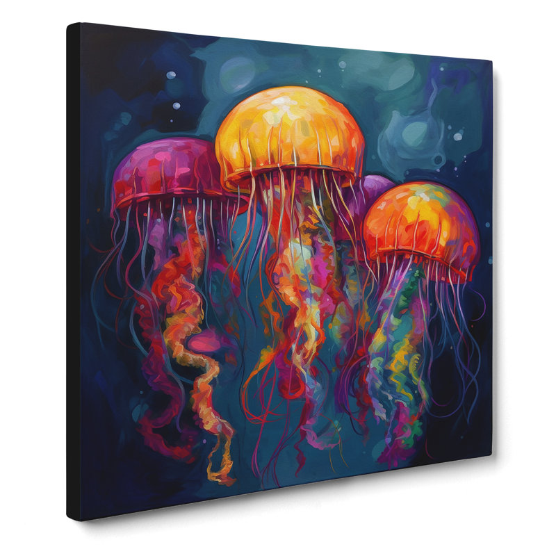 Jellyfish Fauvism - Wrapped Canvas