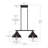 Adamou 2 - Light Steel Dimmable Kitchen Island Modern Linear Chandelier