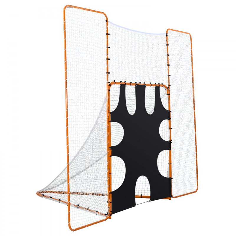 12x9 ft 3-IN-1 Lacrosse Goal Net with Backstop and Target Rebounder Equipment