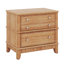 Table de chevet en bois avec 3 tiroirs, table d'appoint multifonctionnelle avec poignée en métal, armoire de rangement avec pieds en bois, ensemble de deux