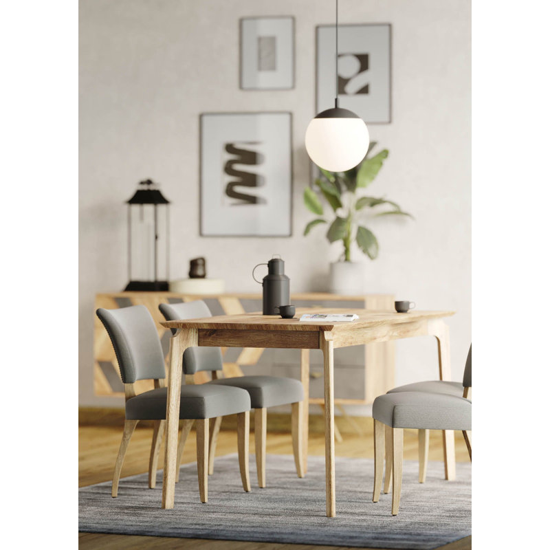 Genavie Solid Wood Dining Table, 30"H x 60"L x 30"W, Natural