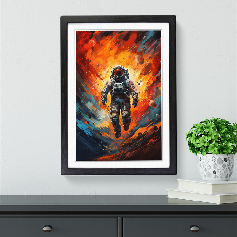 Single Picture Frame Print on Wood, Black Framed, 46cm H x 34cm W