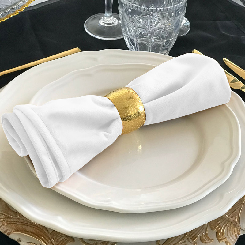 Poly Cotton Enrich Twill Cloth Napkins, White