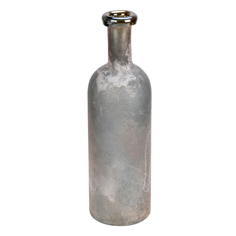Vase en verre Thelemann, H 16 po x l 5 po x P 5 po