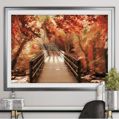 Arenda «Autumn Bridge», reproduction de photo sur toile