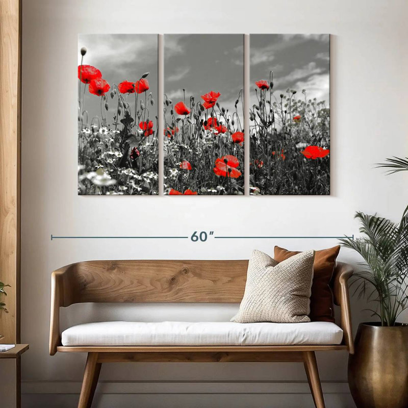 Champ de coquelicots Harnek, H 32 po x l 50 po