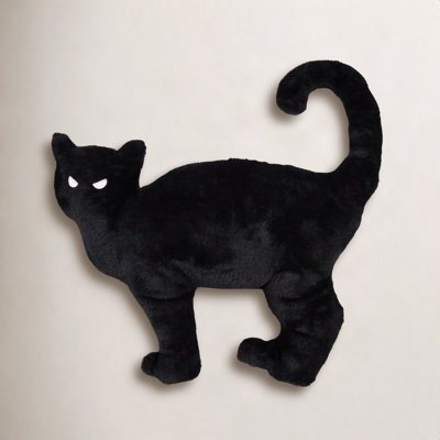 Charmed Velvet Cat Silhouette Pillow