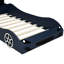 Lit de voiture de course bleu simple avec construction en bois massif et éclairage à DEL - Plateforme de voiture en forme de voiture reposante, confortable et confortable-3341796