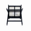 Tabouret de bar à dossier en plastique tissé gris crème de 27 po de hauteur - siège en tissu rembourré de mousse et structure en bois d'hévéa durable-135516003