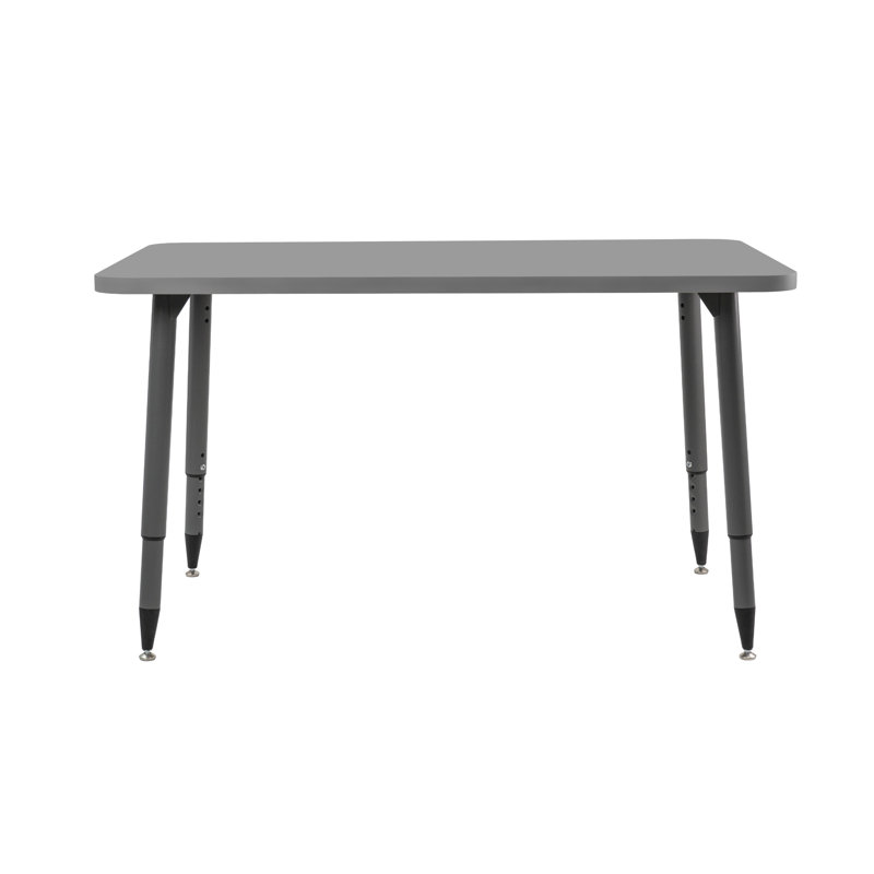 Table d'activité rectangulaire 24 x 48 avec pieds fuselés réglables Adapte, 24 po x 36 po, Gris / mer du Nord
