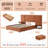 Modern Wide-Panel Upholstered Bed, Queen, Orange Velvet-324293339-324293341